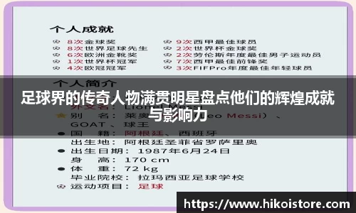 足球界的传奇人物满贯明星盘点他们的辉煌成就与影响力